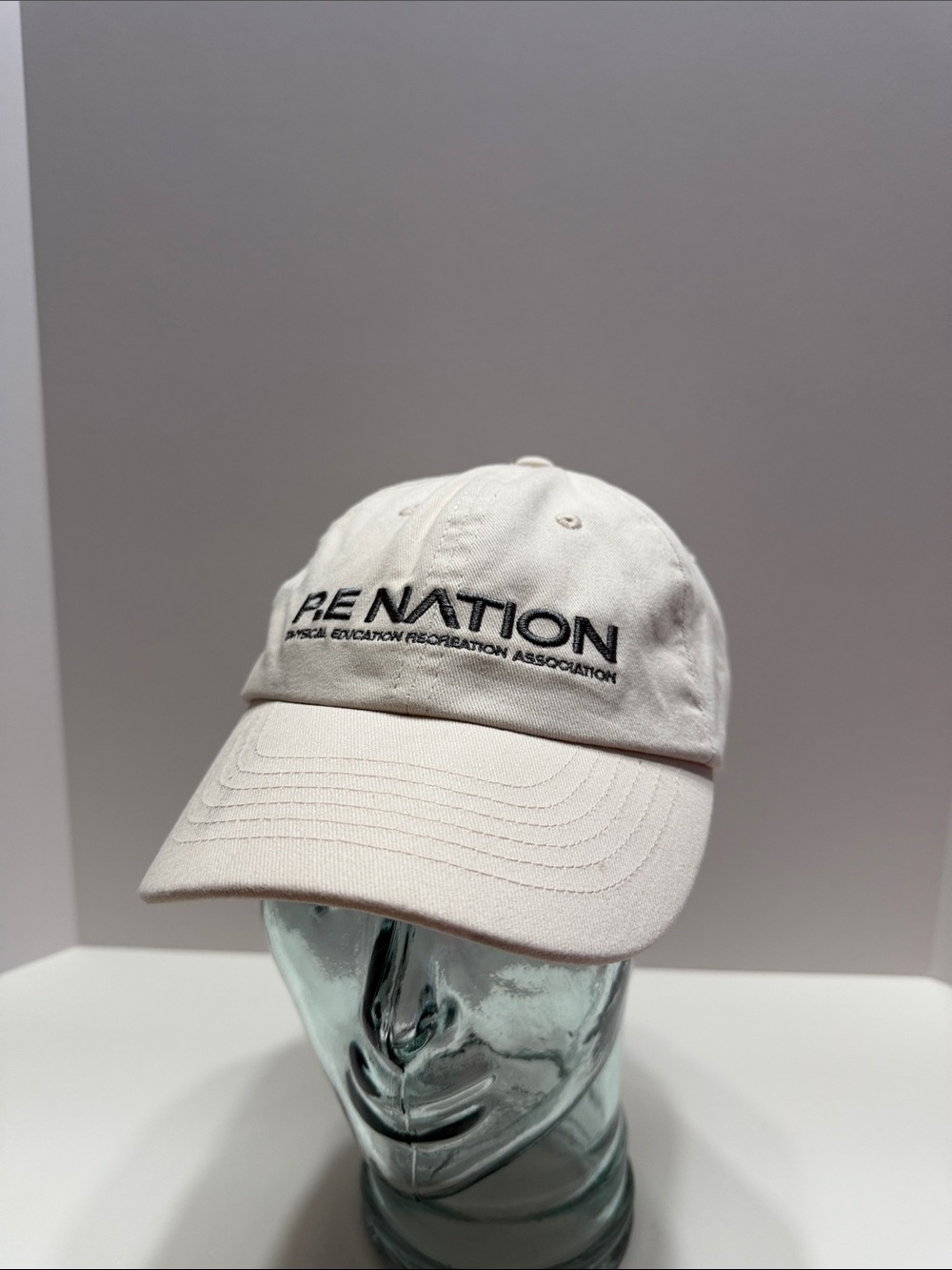P.E Nation Cream Baseball Cap with Black Embroidered Logo